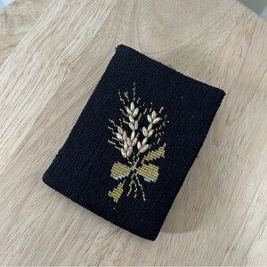 Vintage needlepoint and beadwork coin purse
